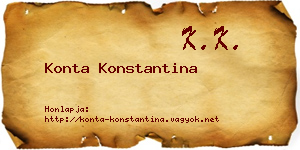 Konta Konstantina névjegykártya